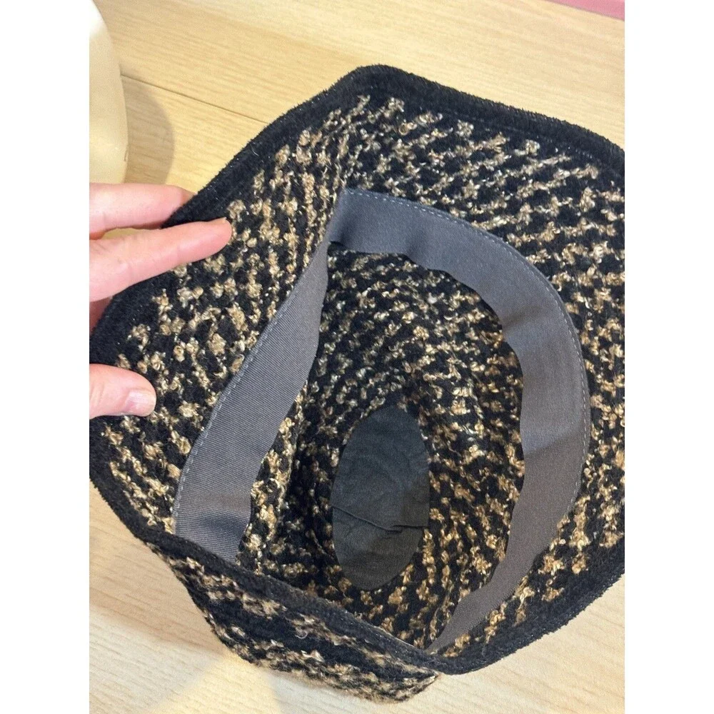 Betmar New York Women’s Knotted Flower Cloche Hat Black & Gold One Size Cottage